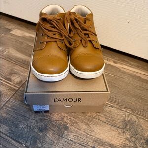 L'Amour Tan Kids Dress Shoes